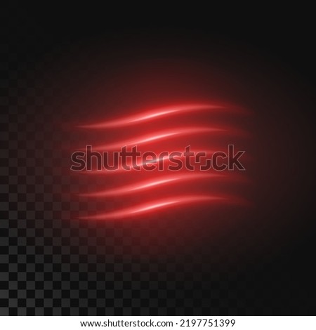 Warm air flow on a dark background. Infrared wind wave light effect. Vector illustration Royalty-Free Stock Photo #2197751399