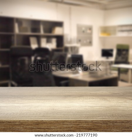 office space and desk of free space 