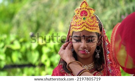 Durga Puja Look Photo-shoot based on agomoni Festival with ethnic look.like A face of Hindu goddess Durga.