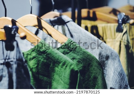 Fashion image of hangers and clothes