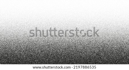 Stipple pattern, dotted geometric background. Stippling, dotwork drawing, shading using dots. Pixel disintegration, random halftone effect. White noise grainy texture. Vector illustration Royalty-Free Stock Photo #2197886535