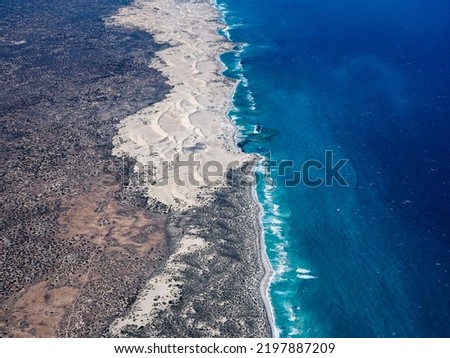 Aerial view of South Australian coast