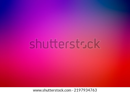 ABSTRACT BRIGHT GRADIENT COLORS BACKGROUND, RED BLURRY BACKDROP, BLANK DIGITAL SCREEN OR DISPLAY, WEB SITE TEMPLATE Royalty-Free Stock Photo #2197934763