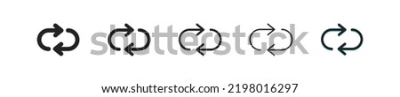 Repeat icon. Repeating vector symbol. Simple return outline icons. Refresh icons set. Rerun button web icon.  Royalty-Free Stock Photo #2198016297