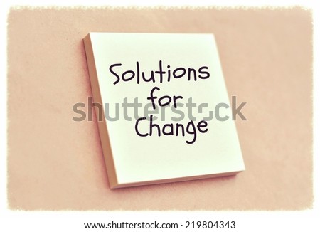 Text solutions for change on the short note texture background