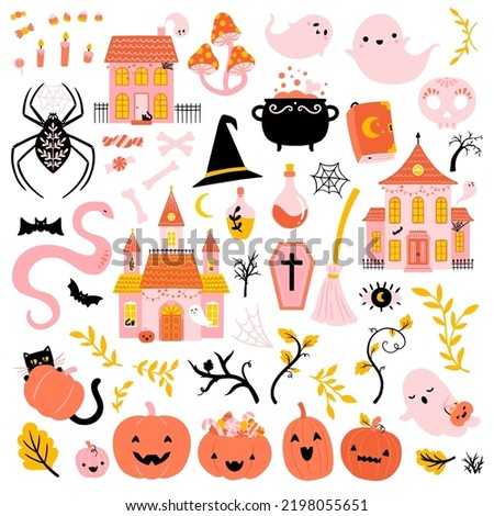 Vector Halloween Clip art Illustration Set