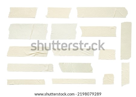 Adhesive tape set isolated on white background. 