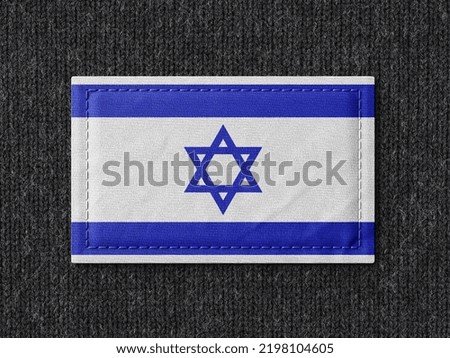 Israel flag isolated on black background with clipping path. flag symbols of Israel.