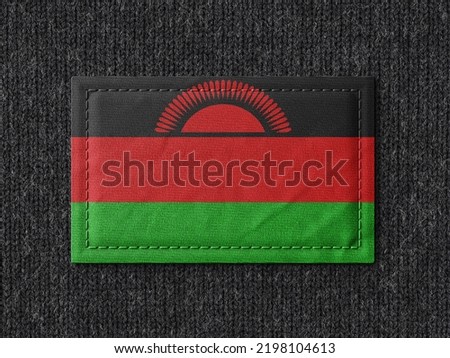 Malawi flag isolated on black background with clipping path. flag symbols of Malawi.
