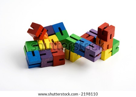 wooden blocks on string to help children focus their attention while studying in class teachers give to students that have learning disorders like adhd Royalty-Free Stock Photo #2198110