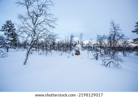 Ski expedition in Pallas Yllastunturi National Park, Lapland, northern Finland.