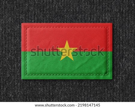 Burkina Faso flag isolated on black background with clipping path. flag symbols of Burkina Faso.