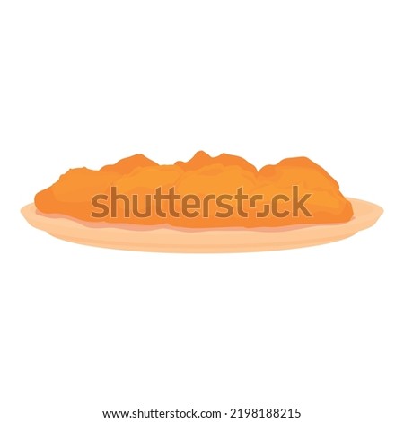 Nugget nutrition icon cartoon vector. Fast food. Hot lunch