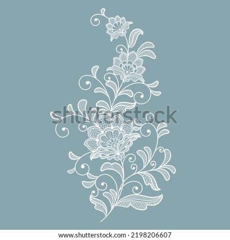 llace  floral  element. Vector lace flowers
