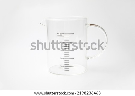 glass measuring cup isolated on white background Royalty-Free Stock Photo #2198236463