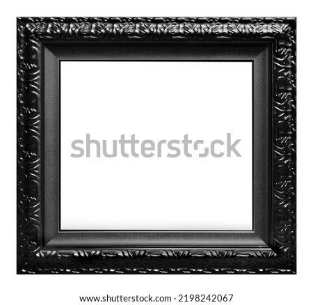 Antique black frame isolated on the white background.