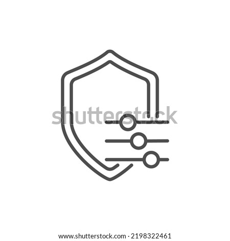 Security settings icon. Pictogram for websites, applications and digital design. Flat style Royalty-Free Stock Photo #2198322461