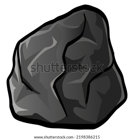 Rock Stone Cartoon Isometric 3d Flat Design Boulder Vector Illustration Drawing Icon
