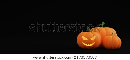 3D 8K Halloween Pumpkin and background