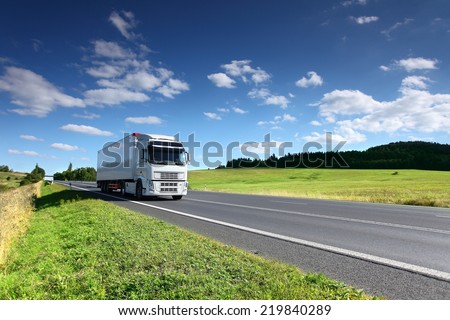 Truck on the road Royalty-Free Stock Photo #219840289