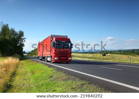 Truck on the road Royalty-Free Stock Photo #219840292
