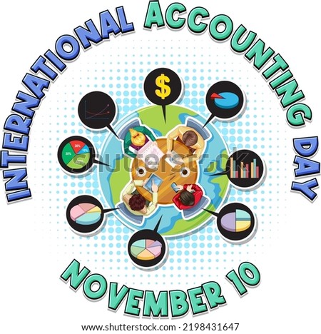 International Accounting Day Logo Design illustration