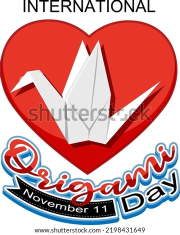 International Origami Day Banner Design illustration