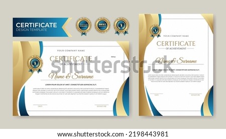 Elegant and modern award certificate design