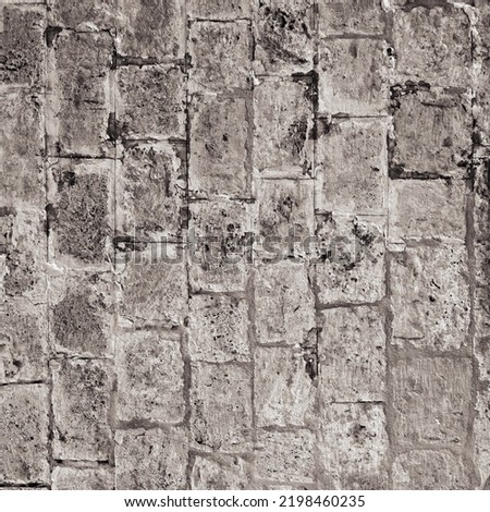 Obsolete Architect Vintage Brick Wall Old Stonewall Texture Retro Grunge Wallpaper Solid Surface WallCopy Space Banner Monotone Photo