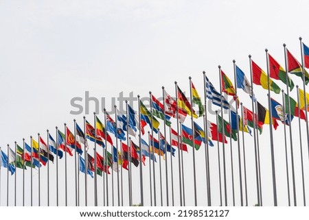 national flag under blue sky