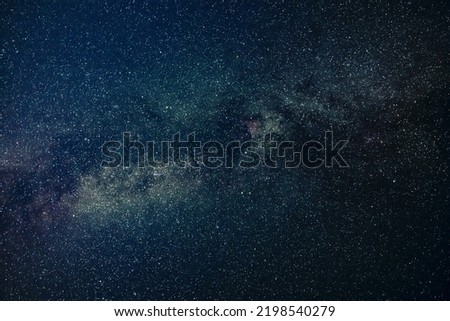 Milky way in the night starry sky. Copy space. Beautiful picture.
