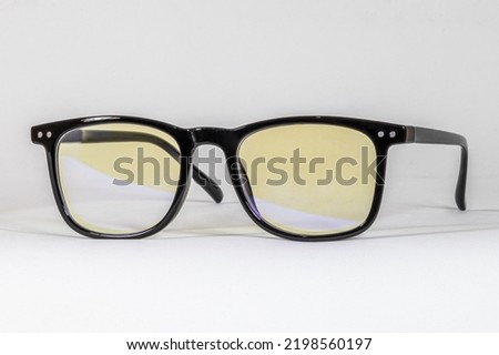 Isolated image of blue light blocking glasses	
 Royalty-Free Stock Photo #2198560197