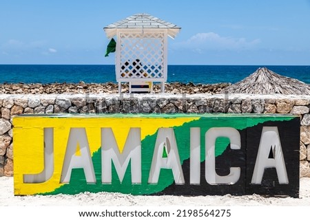 View of Runaway Bay beach (Jamaica). Royalty-Free Stock Photo #2198564275