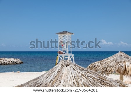 View of Runaway Bay beach (Jamaica). Royalty-Free Stock Photo #2198564281