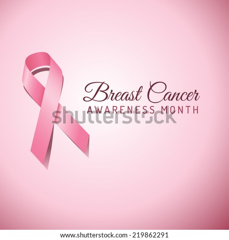 Breast Cancer Awareness Ribbon Background - File is layered, and colors are global swatches for easy editing.  File is EPS 10 with transparency.  