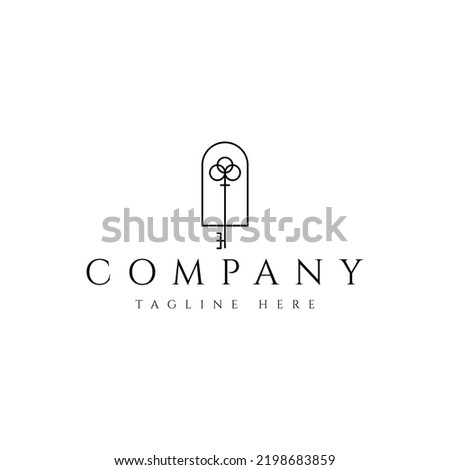 luxury key vector logo design. real estate logo