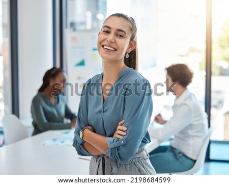 Startup team manager, woman ceo in business and office company meeting. Corporate success, work motivation and career professional. Leadership management job, happy staff and boss female empowerment Royalty-Free Stock Photo #2198684599
