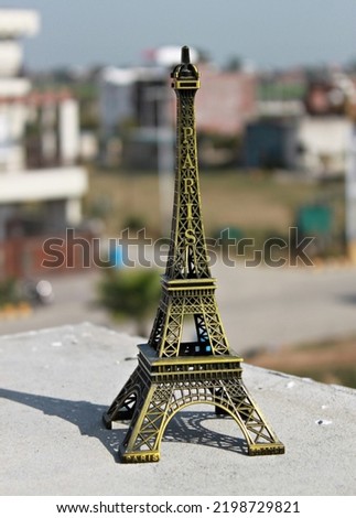 Eiffel Tower Model with blur background.