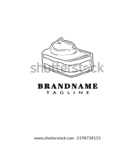 cake logo cartoon design template icon creative modern isolated vector illustration