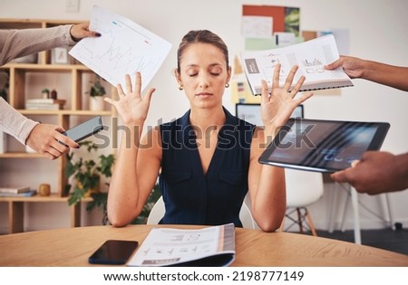Burnout, stress and business woman overworked from too much, work overload and pressure marketing corporate company. Time management, frustrated and tired employee in digital agency office building