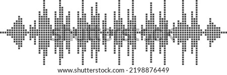 Audio wave. Voice record. Sound amplitude equalizer