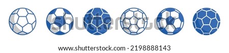 Soccer ball set icon. Ball Icon. Football Icon, Vector illustration.