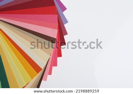 Color palette isolated on white, top view