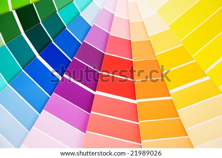 Color guide samples pantone close-up