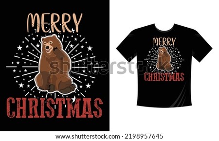 merry Christmas t shirt design free vector svg design template 