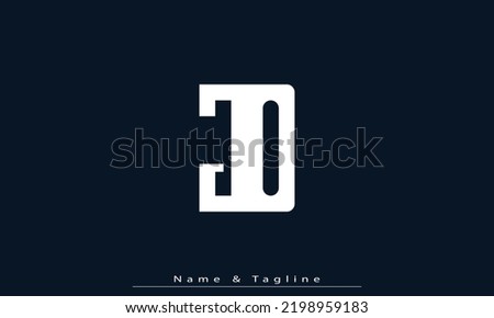 Alphabet letters Initials Monogram logo JO , OJ