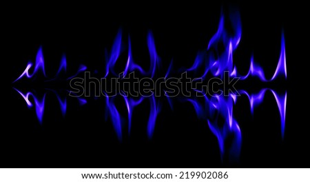 Blue light fire graphic smoke background