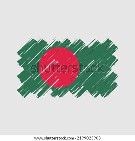 Bangladesh Flag Brush Strokes. National Flag