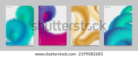 A set of abstract backgrounds with a fluffy, colorful gradient. Vector. Royalty-Free Stock Photo #2199082683