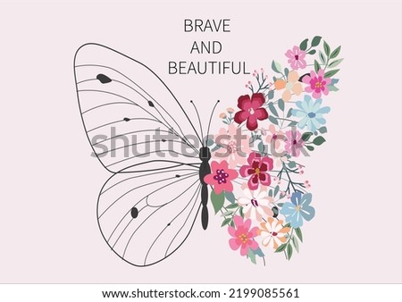butterfly hand drawn design art